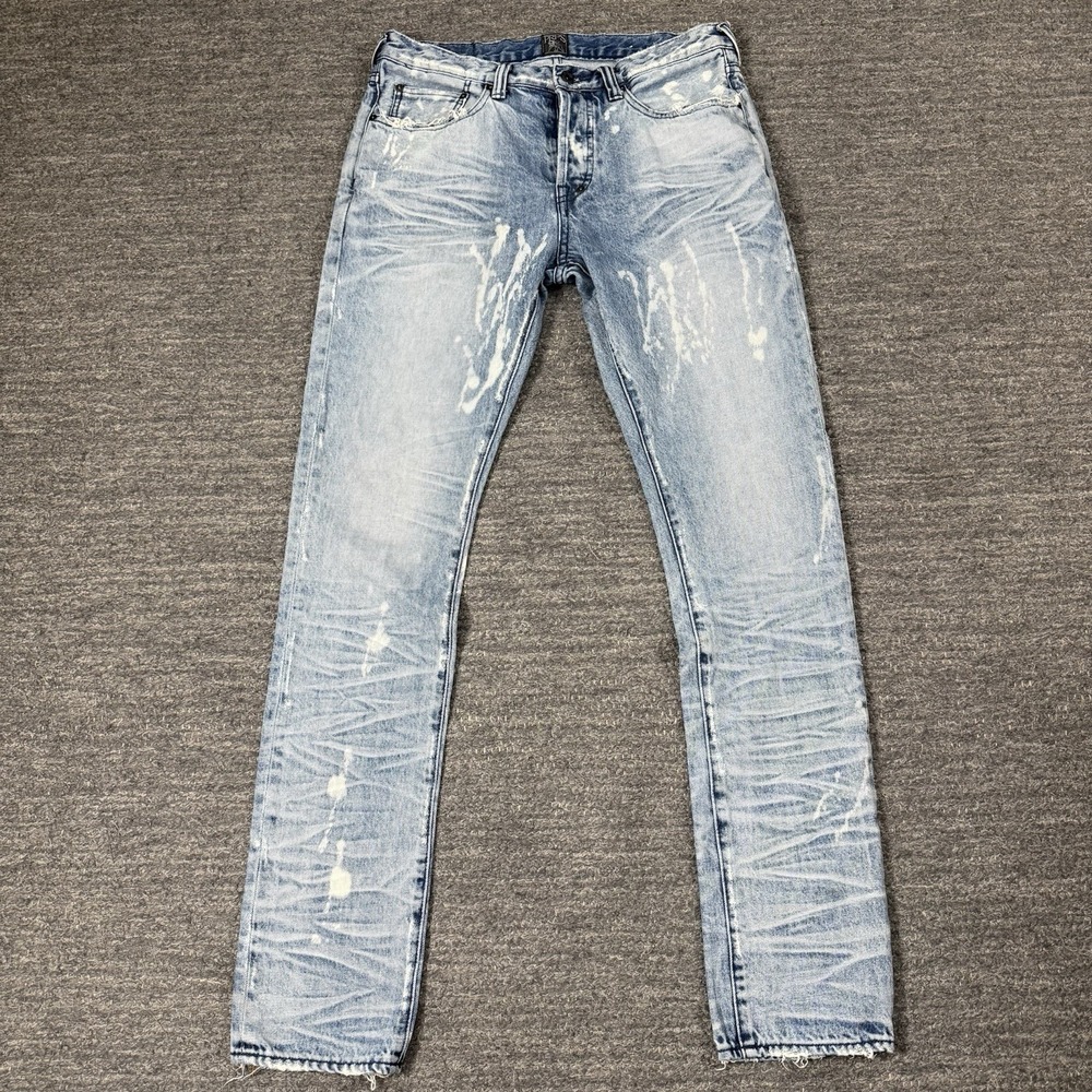 PRPS Jeans Mens 32 X34 Distressed Pants Acid Wash Denim Skater Hip Hop Biker